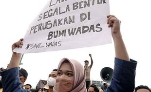 Aksi Mahasiswa Banyumas Kutuk Tindakan Represif Aparat di Desa Wadas