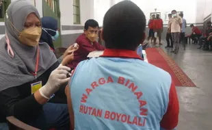 Semua Warga Binaan dan Petugas Rutan Boyolali Sudah Divaksin Booster