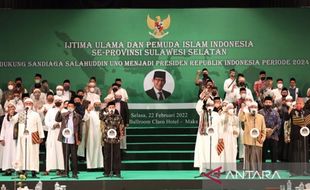 Ijtima Ulama Sulsel Dukung Sandiaga Uno di Pilpres 2024