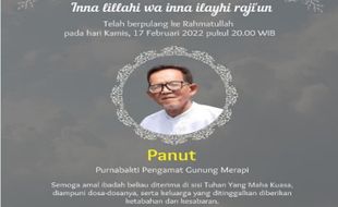 Kabar Duka, Mbah Panut Pengamat Gunung Merapi Pos Plawangan Meninggal