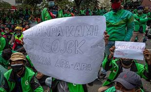 Pengemudi Ojek Online Demo di Kantor Gubernur Jateng, Ini Sikap Gojek