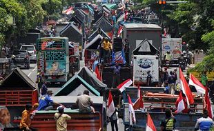 Ratusan Sopir Truk Jatim Kembali Demo Protes Kebijakan ODOL