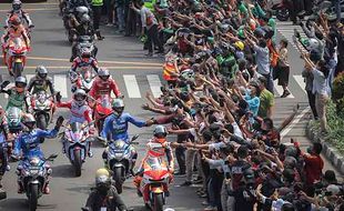 Dilepas Presiden, Ini Foto-Foto Parade Pembalap MotoGP di Jakarta