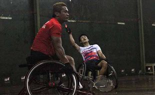 Pelatnas NPC, Foto-Foto Atlet Badminton Kursi Roda Latihan di Solo