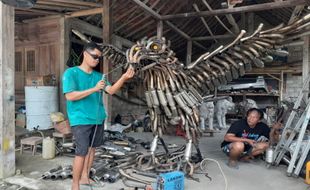 Pakai 200 Knalpot Brong, Ini Spek Patung Garuda Raksasa di Sukoharjo