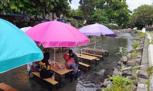 Makan Sambil Main Air di Kali Guyangan Banyudono Boyolali, Sudah Coba?