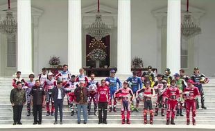 Jokowi Jamu Pembalap MotoGP dan Lepas Parade di Istana Jakarta