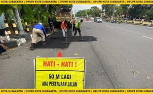 DPUPR Solo Getol Perbaiki Jalan Rusak dan Berlubang, Ini Daftarnya