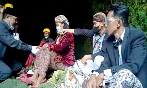 Unik! Nikah di Gua, Pasangan di Gunungkidul Gunakan Mahar Walang Goreng