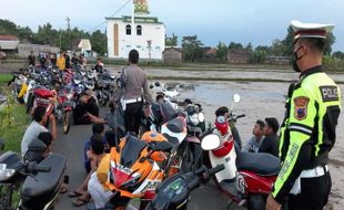 66 Motor Terjaring Razia di Jembatan Jokowi Karanganyar, Mau Balapan?