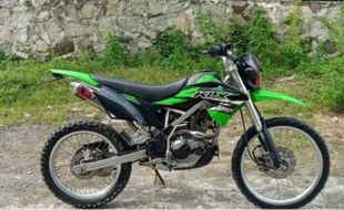 Berdalih Mencoba, Kawaski KLX di Showroom Klaten Dibawa Kabur