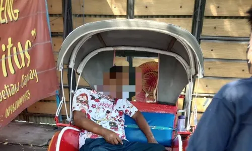 Penarik Becak Meninggal di Serengan Solo Pakai Kaus Pendukung Gibran