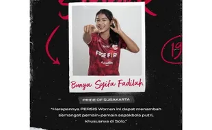 Kenalin Bunga Syifa Fadilah, Persis Women Generasi Pertama Asal Solo