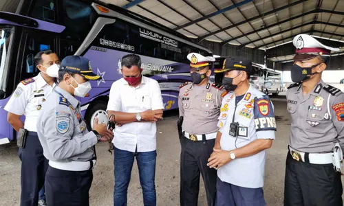 Kemenhub Datangi PO Harta Sanjaya di Sragen untuk Lakukan Ram Check