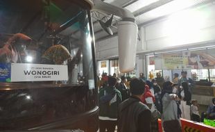 20 Bus Mudik Gratis Jasa Raharja Tiba di Terminal Wonogiri