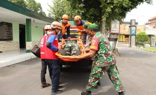 Sirine Mengaung Saat Kodim, BPBD & PMI Sukoharjo Gelar Simulasi Gempa