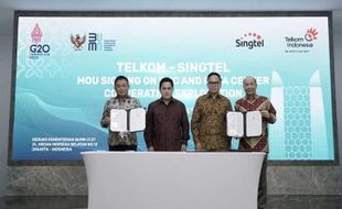 Kembangkan Data Center dan Bisnis Broadband, Telkom Gandeng Singtel