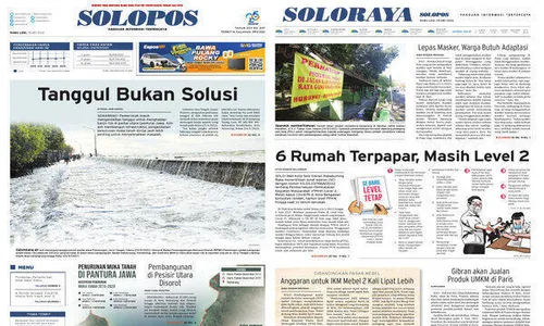 Solopos Hari Ini: Tanggul Bukan Solusi