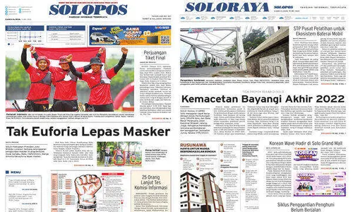 Solopos Hari Ini: Tak Euforia Lepas Masker