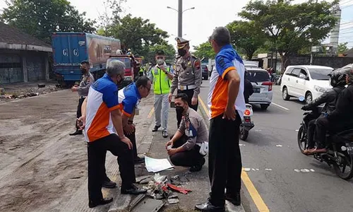 Tim TAA Polda Jateng Datangi TKP Tabrakan Maut 2 Truk di Boyolali