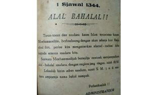 Istilah Halalbihalal Ternyata Sudah Ada di Suara Muhammadiyah pada 1924