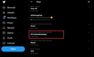 Tagar #PresidenMahaGagal Trending di Twitter, Kenapa?