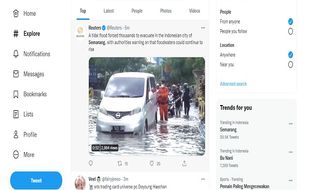 Gegara Banjir Rob, Semarang Trending Topic di Twitter