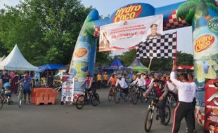 800 Goweser Karanganyar Ikuti Fun Bike HUT Bhayangkara