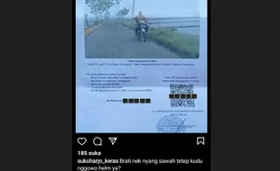 Viral Pemotor Kena Tilang di Jalan Sawah Sepi, Siapa yang Lihat?