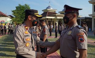 54 Anggota Polres Grobogan Naik Pangkat Pas HUT Bhayangkara