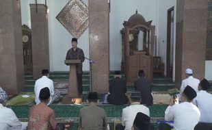 Salat Id di Masjid Ageng Boyolali, Bupati Berharap PMK segera Selesai