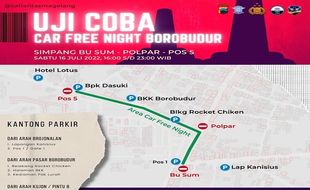 Car Free Night di Borobudur Segera Dimulai, Ini Ruas Jalan yang Ditutup