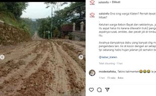 Viral Jalan di Kebon Bayat Klaten Rusak, Mirip Sawah Kubangan Lumpur!