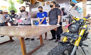 Curi Motor Tetangga, Pemuda Sragen Dibekuk