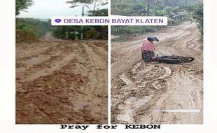 Viral Jalan Kebon Bayat Berlumpur Mirip Sawah, Ini Respons Pemkab