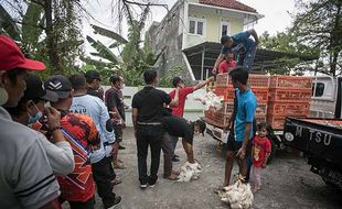 Kampanye Konsumsi Daging, Pinsar Jateng Bagikan Ayam Gratis di Karanganyar