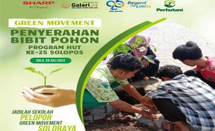 Green Movement HUT ke-25 Solopos di SMA Muhammadiyah 1 Simo