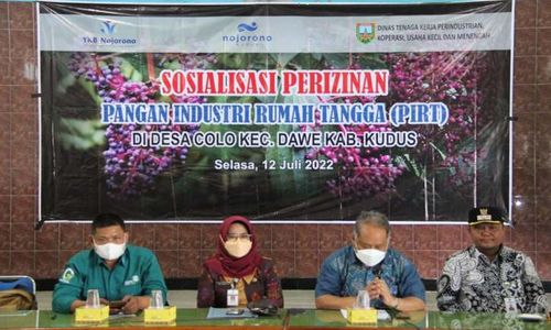 Dorong Kemajuan UMKM Parijoto, PT Nojorono Kudus Gelar Sosialisasi PIRT