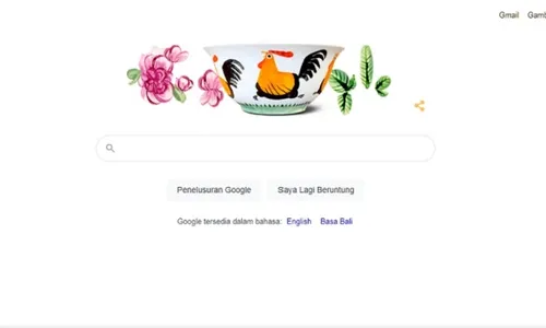 Google Doodle Hari Ini Mangkok Ayam Jago, Simbol Keberuntungan