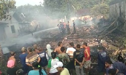 Kebakaran di Grobogan, 3 Ekor Sapi dan 2 Rumah Kayu Ludes Terbakar