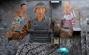 Keren! Ada Mural Apresiasi Upaya Jokowi Damaikan Rusia-Ukraina di Solo