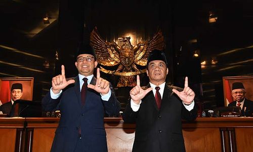 Kerja Hari Terakhir di Balai Kota, Anies Baswedan dan Riza Patria Pamitan