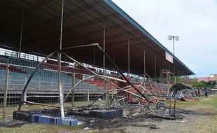 Begini Kondisi Stadion Dimurthala Aceh Pasca Dirusak & Dibakar Penonton