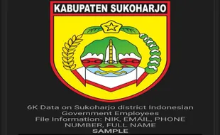 Hacker Bjorka Klaim Retas Surat Presiden, Data Pemkab Sukoharjo Ikut Bocor