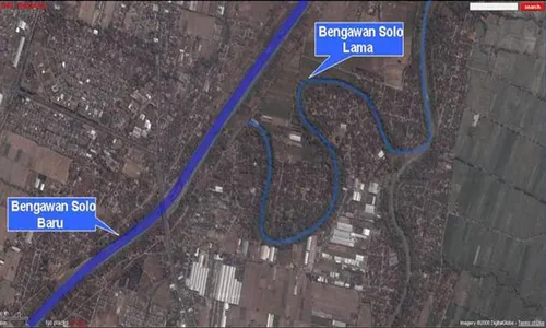 Panjang Sungai Bengawan Solo Berkurang 9 Kilometer Sejak Pelurusan 1990-an