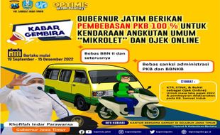 Program Pemutihan Pajak Kendaraan di Jatim Diperpanjang hingga 15 Desember 2022