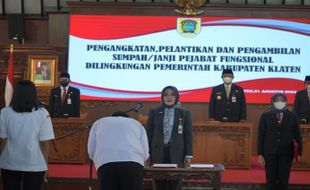 Seusai Dilantik, Bupati Klaten Minta 216 Pejabat Fungsional Amanah