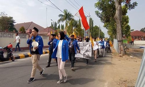 PMII Madiun Gelar Unjuk Rasa Tolak Kenaikan Harga BBM, Ini Tuntutannya