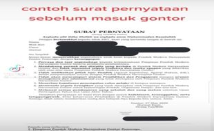 Ada Surat Pernyataan Wali Santri saat Masuk Pondok Gontor, Ini Kata Kemenag