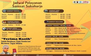 Jangan Terlewat! Ini Jadwal Lengkap Samsat Keliling Sukoharjo Senin-Minggu